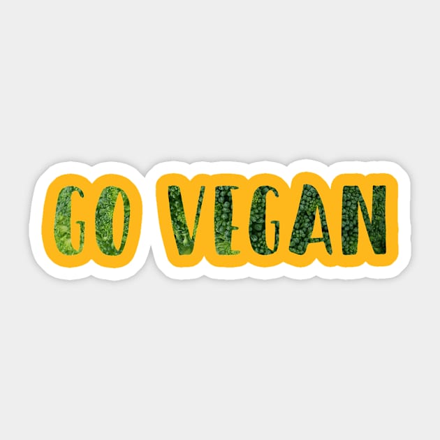 Go-Vegan Sticker by Zuzla